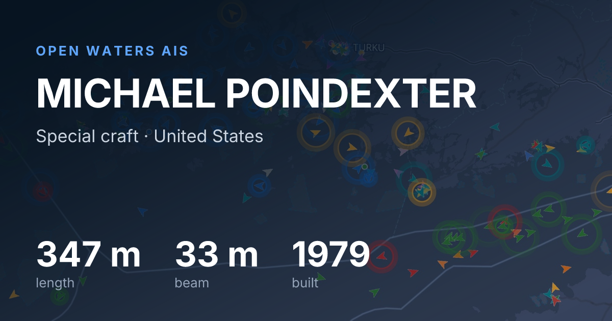 MICHAEL POINDEXTER (367143380) live position | Open Waters AIS